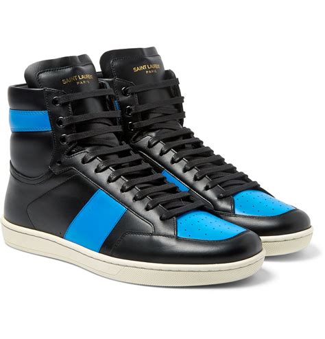 ysl mens green high tops|st laurent high top sneakers men.